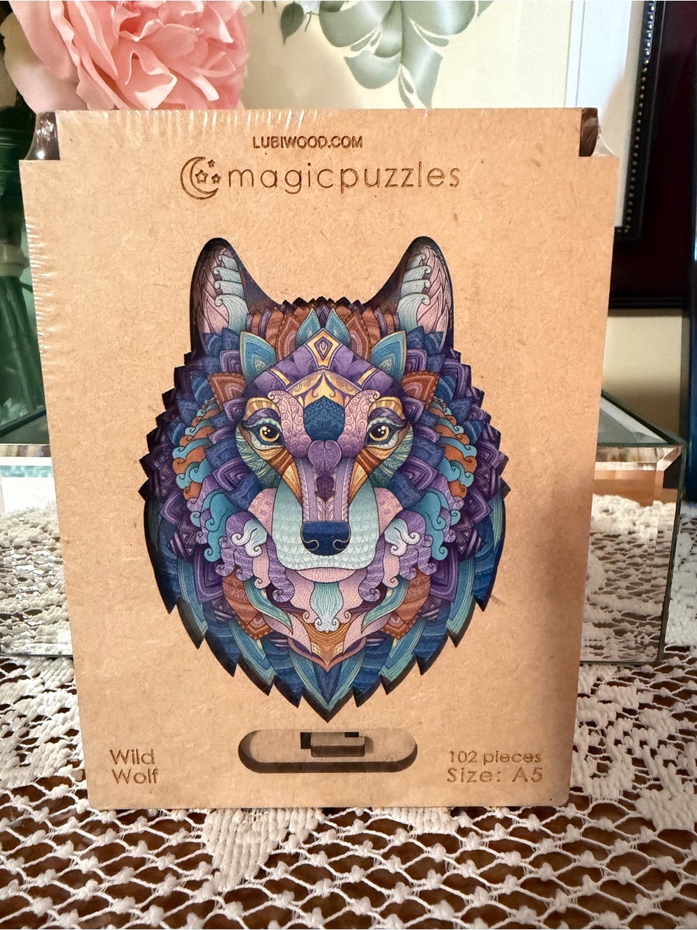 🆕 Lubiwood Magic Puzzles Wild Wolf Wooden Jigsaw Puzzle